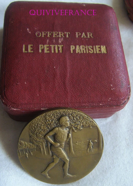 Médaille Le Petit Parisien – Course à Pied Par René Brangier – Bronze – XXe