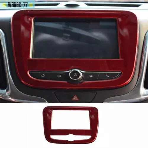 7"Red Steel Center Console Navigation Screen Frame For Chevy Equinox 2018-2023