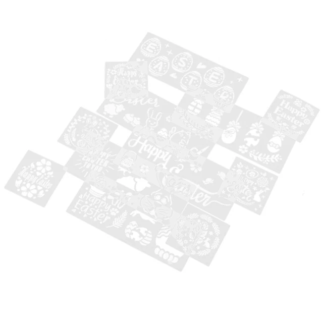 12Pcs plastic easter stencils Wand Malerei Vorlagen Ostern Zeichnung Vorlage Kin