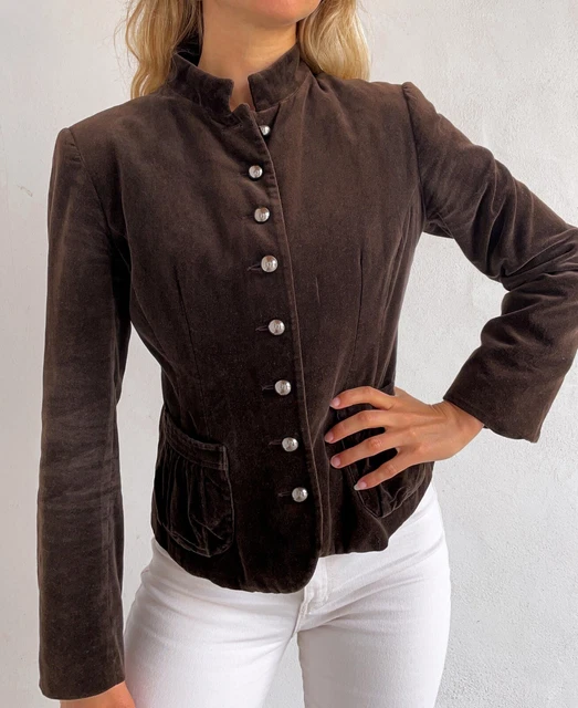 Veste En Velours Bordeaux Et Noir Ikone Paris - Taille Unique, Neuve Sans Étiquette