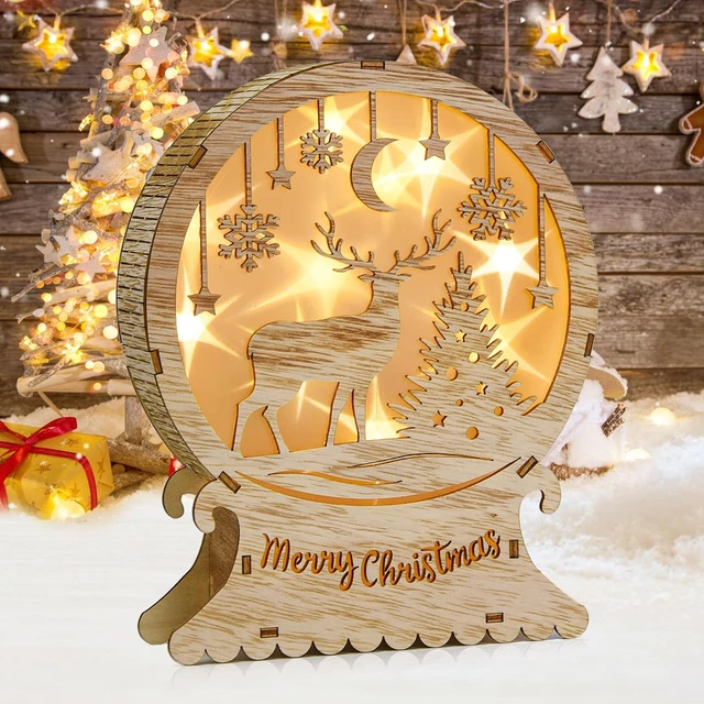 LED ELCH LICHT, Weihnachtsbeleuchtung Aus Holz, Weihnachtsstern