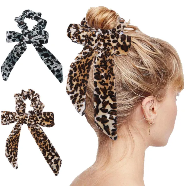 Velvet Scrunchies Elastic Hair Rings Scrunchy Bow Ponytail Holder Hair Tie Band 2