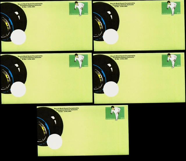 AUSTRALIA PRESTAMPED ENVELOPE PSE Mint 1980 Fourth World Bowls