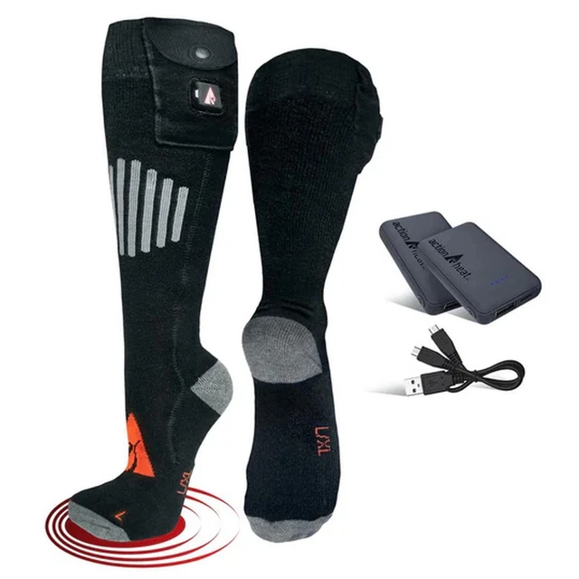 ActionHeat Wool 5V Battery Heated Socks Black