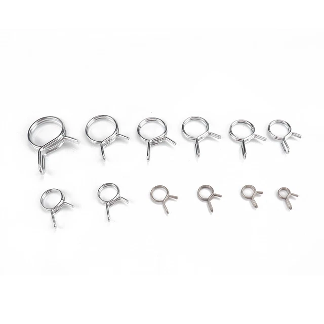 Car Accessories 5-18mm Spring Hose Clamp Tube Pipe Double Wire Fuel Line 285Pcs