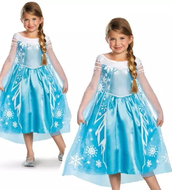 Déguisement Reine des Neiges Elsa pour enfants, robe de luxe