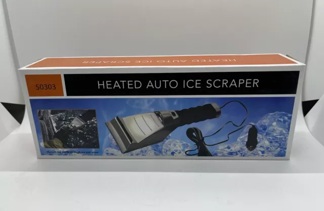 Heated Auto Ice Scraper Electric Car Window Snow 12V Perfect Life Ideas NIB