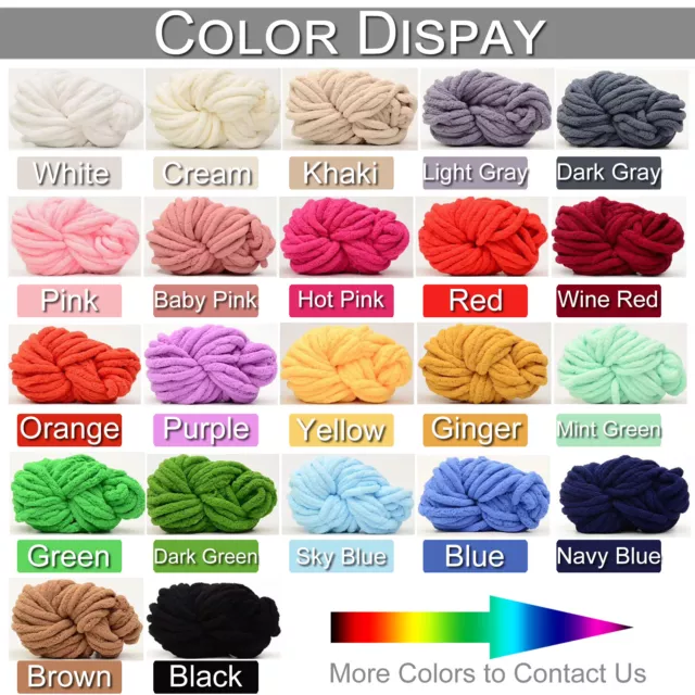 250g DIY Warm Chunky Wool Yarn Giant Wool Roving Crocheting Knitting Scarf Gifts 3