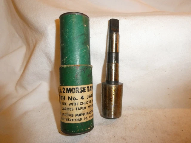 Jacobs chuck arbor No. 2 Morse taper, With no4 Jacobs taper -SEE PICTURES