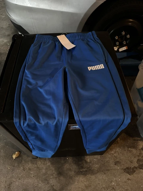 Puma Boys Track Pants Small (8) Blue Brand New