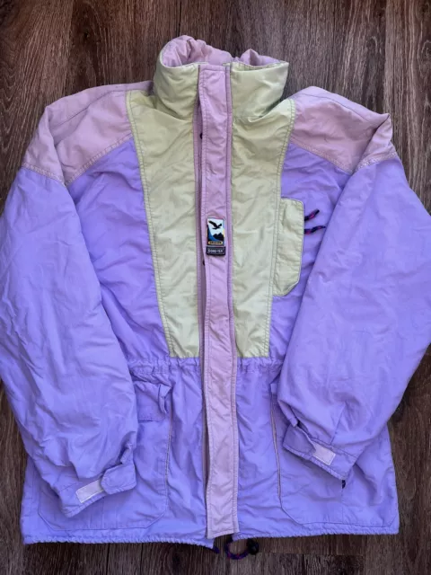 vintage 80s 90s Salewa Gore-tex ski jacket pastel womens size S/M Purple Pink