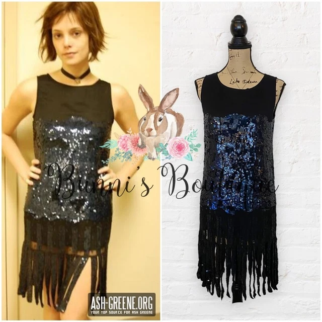 Alice Cullen Kate Moss for Top Shop Sequined Flapper Dress Sz 10 Twilight