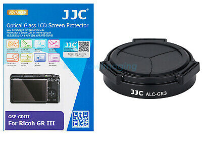 JJC ALC-GR3 Auto Lens Cap & Optical Glass LCD Protector Ricoh GR III GRIII