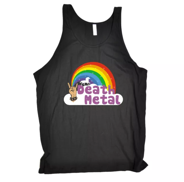 Death Metal Unicorn Rainbow SINGLET punk rock heavy music funny birthday Vest