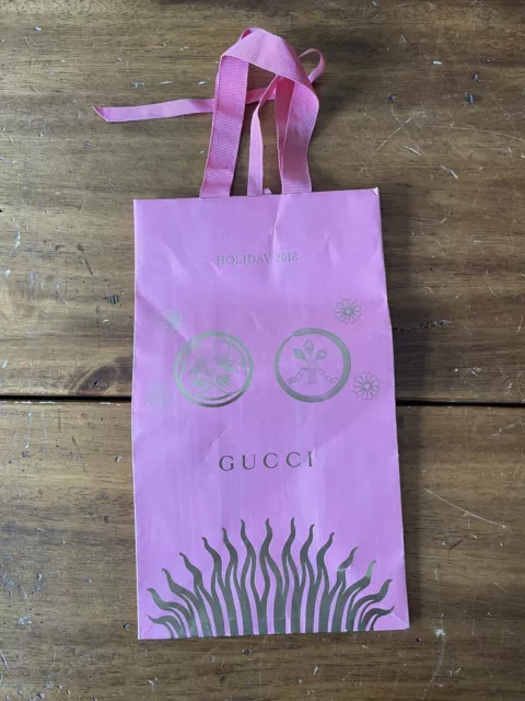 Gucci Shopping Paper Bag 9" X 15” X 6” Has All Ties
