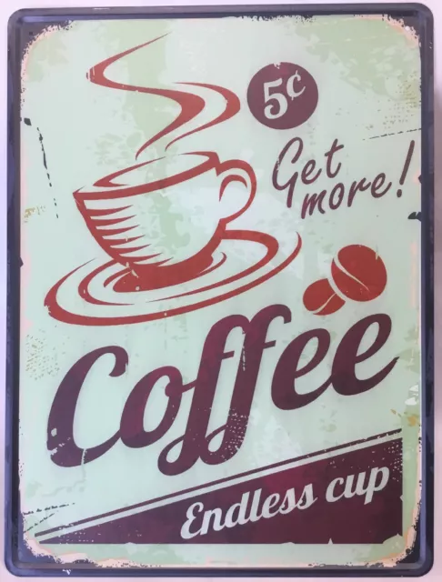 Tin Sign Coffee 5 Cents 9006