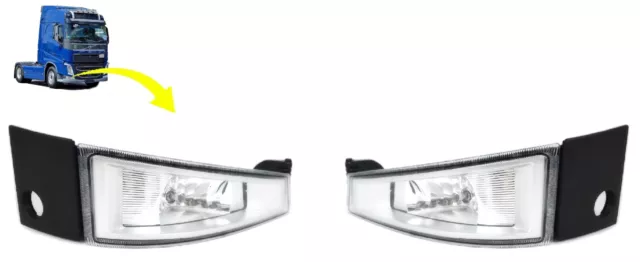 Left & Right Fog Lights 24V for Volvo FH4 FM4 2013-2020 trucks with H7 bulb