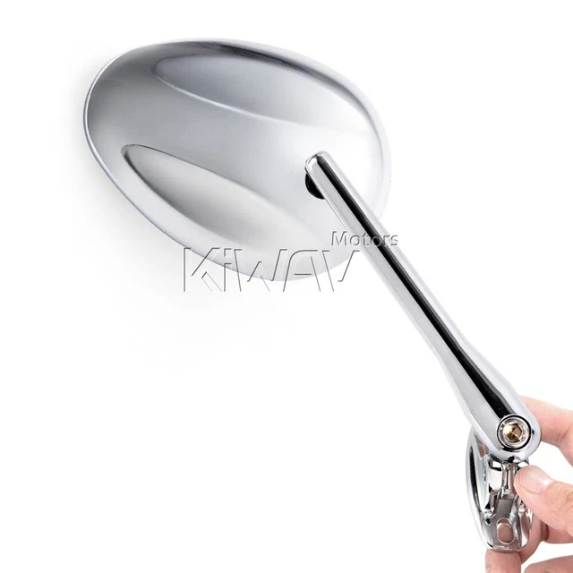 Rétroviseurs oval ELLIPSE chromé base chromé moto pour Honda CBF CBR VFR VTR