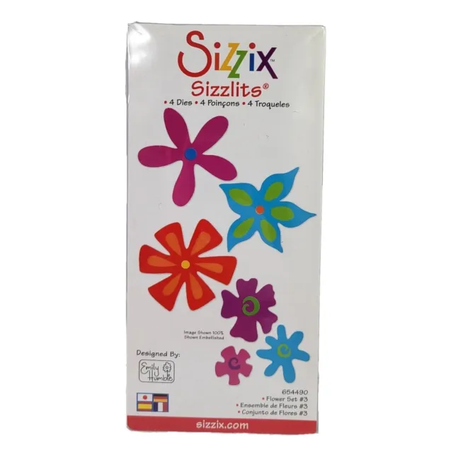 Juego de troqueles Sizzix Sizzlits 654490 flores #3