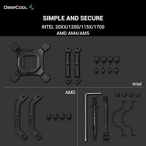 DeepCool AK500 ZERO DARK, Dissipatore Aria per CPU Tutto Nero, 5 Hea 3