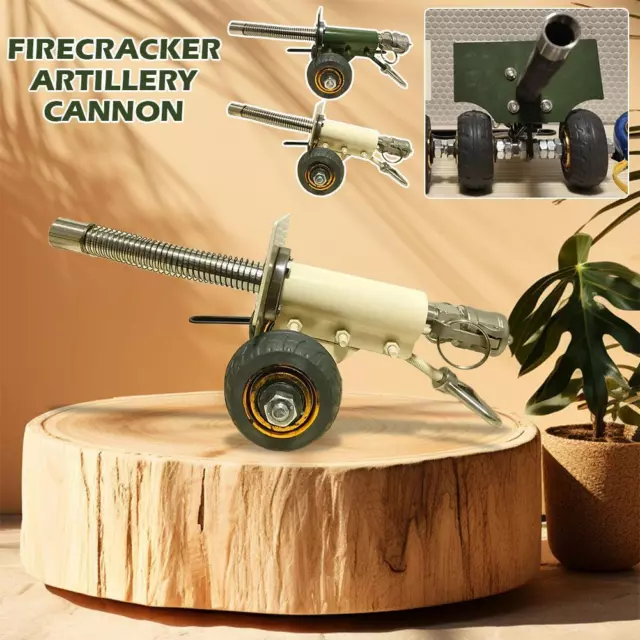 Stainless Steel Firecracker Artillery Cannon Mini Cannon Model Collection N0O9