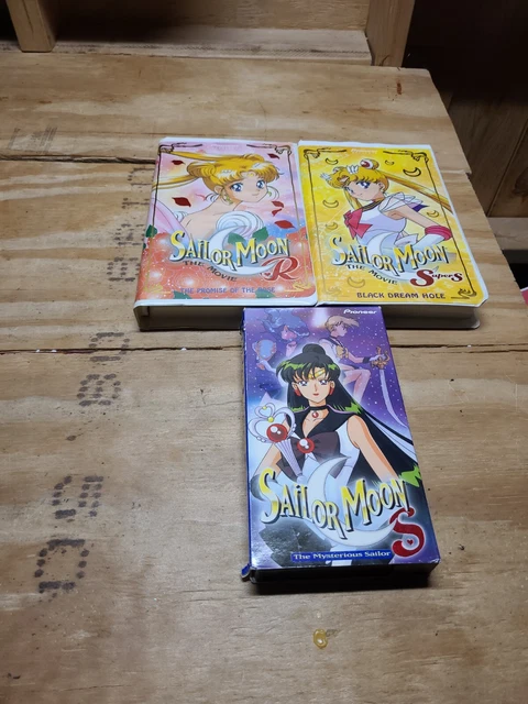 3 SAILOR MOON VHS Tapes - Black Hole Dream, Promise Of The Rose