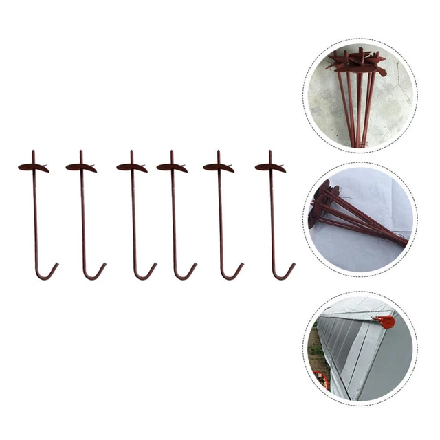 6Pcs Terrain Vent Enjeux Sécurisation Tente D'ancrage Trampoline Enjeux