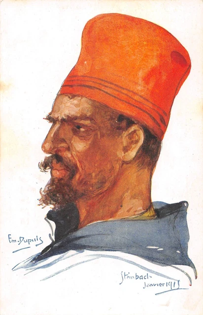 CPA GUERRE / ILLUSTRATEUR E.m.DUPUIS NOS POILUS STEINBACH 1915
