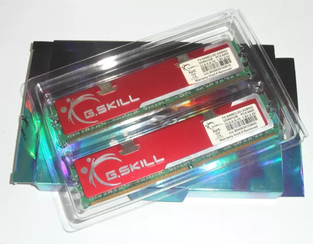 Dual Kit 2x 1 GB G.SKILL F2-6400CL5D-2GBNQ • PC2-6400 DDR2-800 240-pol. DIMM