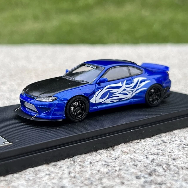 Street Weapon 1/64 Scale Nissan Silvia S15 Blue Diecast Car Model Toy