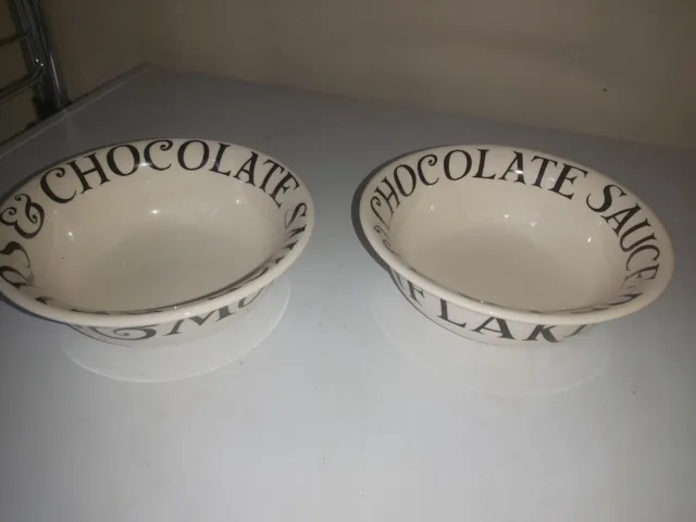 pair of Emma Bridgewater Black Toast and Marmalade Ceral Bowls