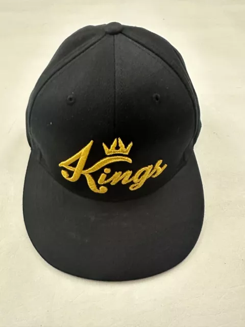 New Kings Gold Logo Black Adjustable Baseball Hat Cap One Size