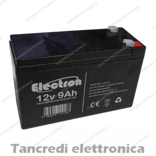 BATTERIA AGM RICARICABILE ERMETICA PIOMBO 12V 10Ah ADATTA UPS CENTRALI ALLARME