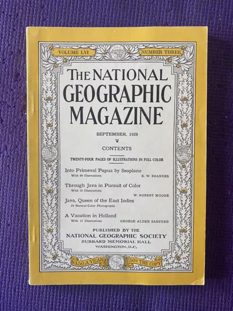 National Geographic Magazine September 1929