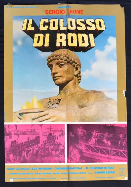 Manifesto Il Colossus De Rodi Sergio Leone Calhoun Lea Massari Arand S12