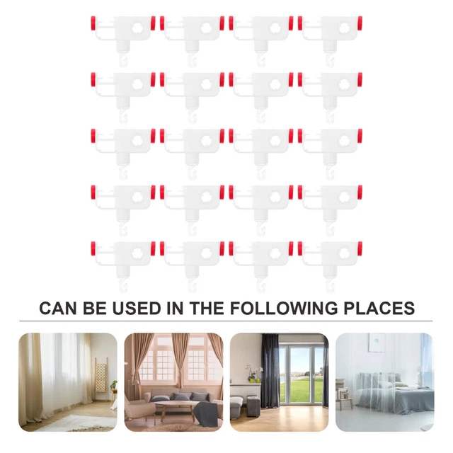 6 SUPPORTI PER Ganci Per Tendaggi Chiodi Sui Ganci Per Aste Per Tende - Foto 2