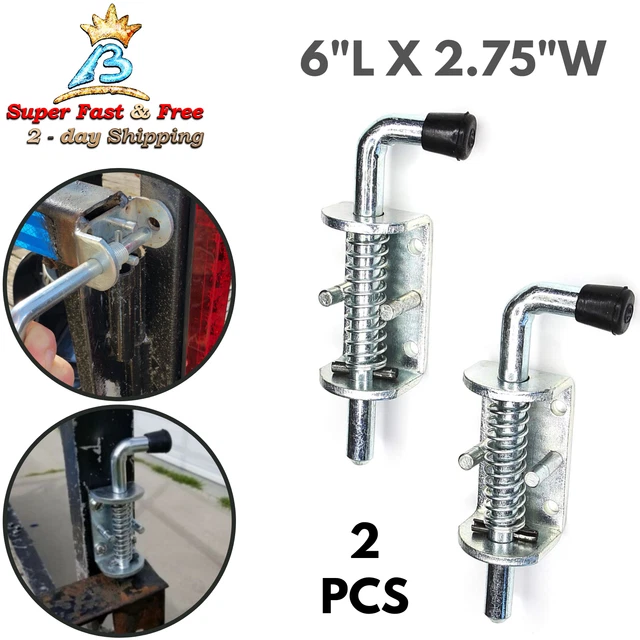 UTILITY TRAILER GATE Spring Loaded Pin Lock Assembly Ramp Door Locking