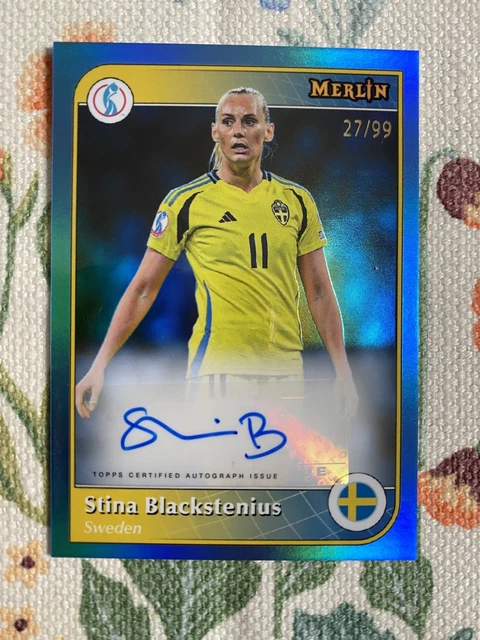 Carte Auto Amber Tysiak 2025 Topps Merlin UEFA Women's Euro /99 Bleue - Belgique