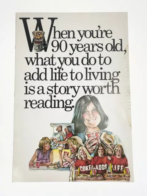 Coke Adds Life Advertising Booklet 11”x16” Coca Cola Vtg 70s Soda Pop Paperback