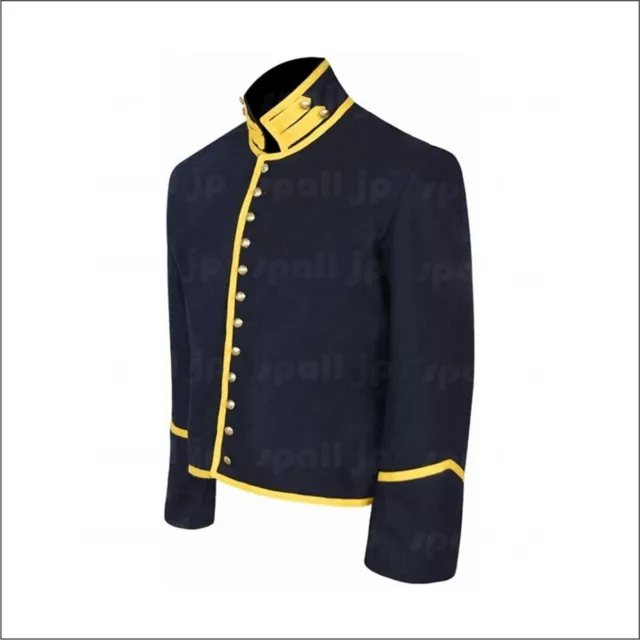 US Civil war Union Navy Blue Cavalry Mounted Wool Shell Jacket with Yellow PK