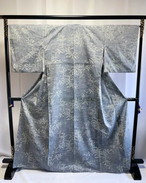 Vintage Japanese Silk kimono Beautiful Kimono robe, tsumugi