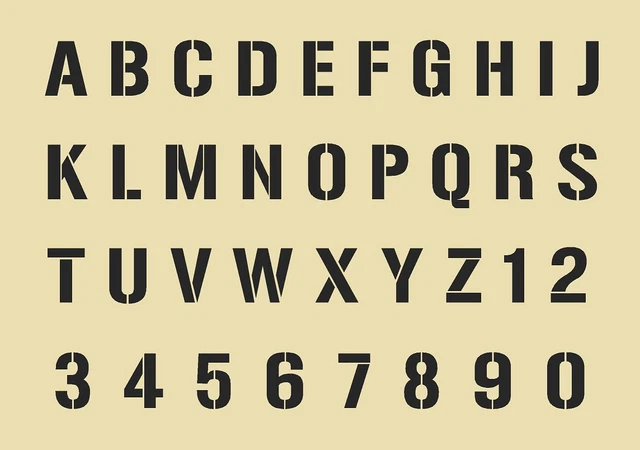 ALPHABET LETTERS MYLAR STENCIL French VINTAGE FONT craft arts 190 ...