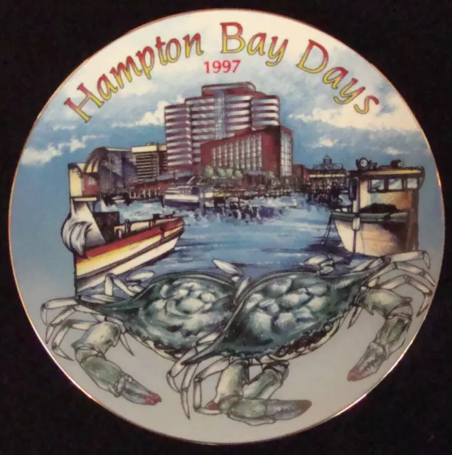 Hampton Bay Days Virginia Festival Plate 1997 Limited Edition of 250 RARE