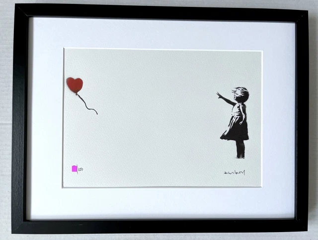 Banksy Original M Arts Edition Lithographie Signée Numérotée /150 + CADRE INCLUS