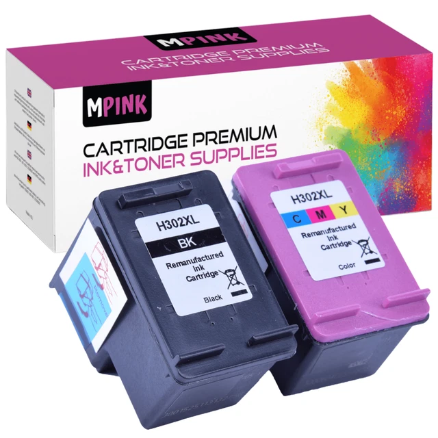 CARTUCCE STAMPANTE per HP 302 XL OfficeJet 3634 3830 3831 3832 3833 3834 3835 4650