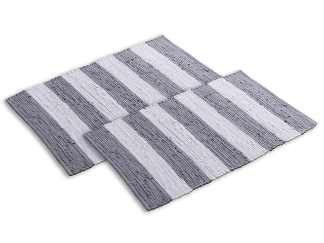 Badteppich Set 2 groß 100% Baumwolle Badematte Badvorleger Badezimmerteppich