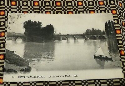 CPA du 94 - JOINVILLE LE PONT - la Marne et le pont - animée LL n°31