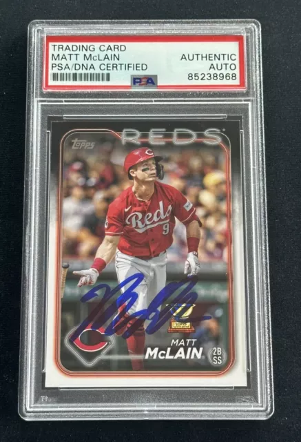 2024 Topps Series 1 One Signed Matt McLain Reds #327 Autographed Auto PSA COA