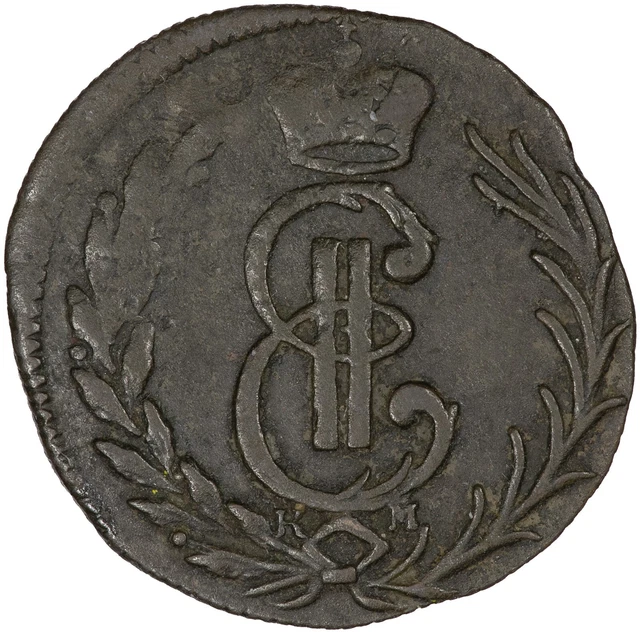 Russia (Siberia) 1776 1/2 Kopeck (Denga) EF