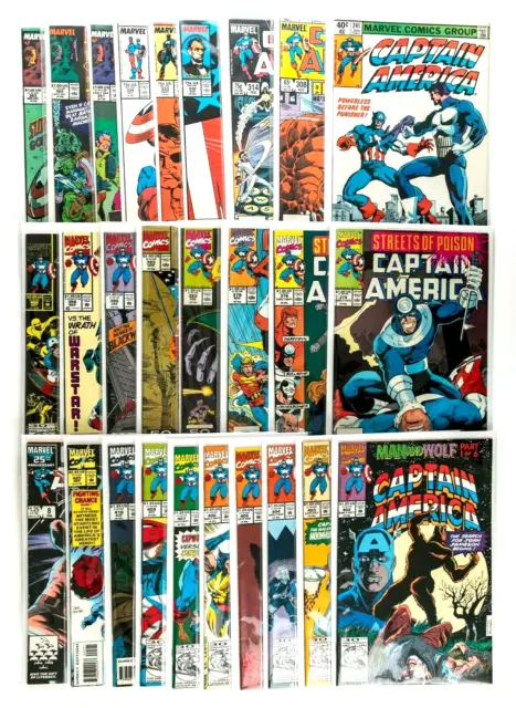 Captain America Lot of 27 Books (1980 Marvel) Key issues, most in VF+ or Better